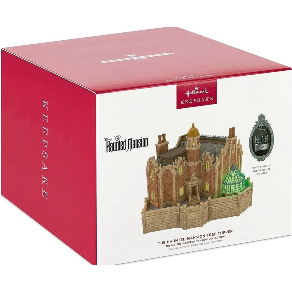 Hallmark The Haunted Mansion Musical Christmas Tree Topper With Lights